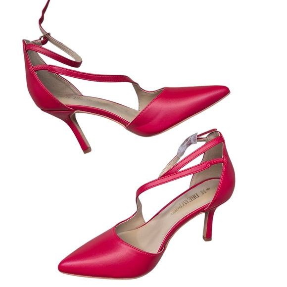 Dream Pairs Women's Red Pointed Toe Heels 6 - Picture 1 of 7